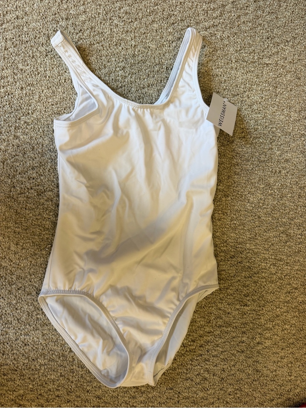 Girls White Leotard by Weissman